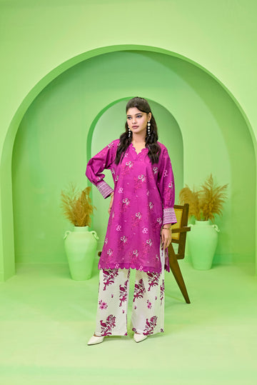 Magenta and ivory cord set